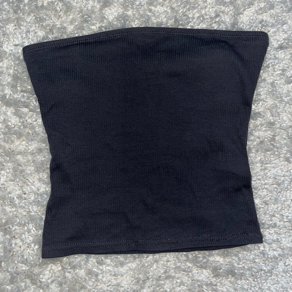 H&M Dark Gray Ribbed Tube Top